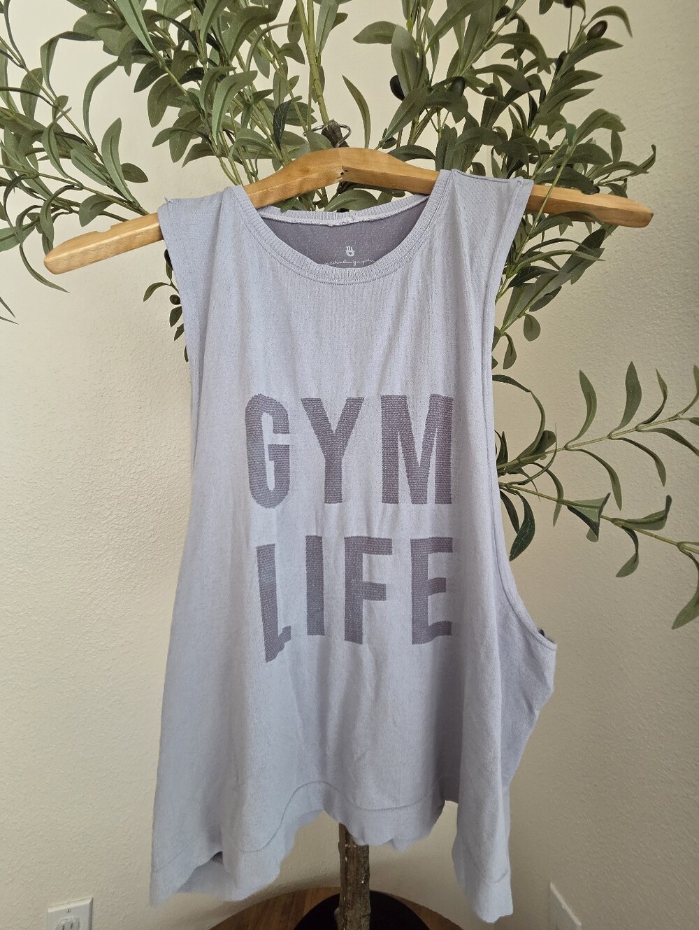 GYM LIFE Sleeveless Muscle Tank Top - Light Gray